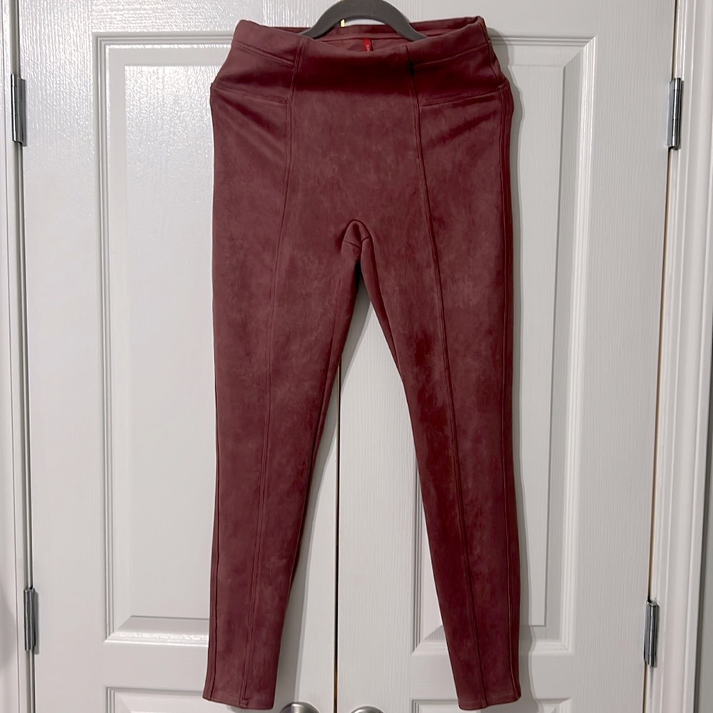 🧞‍♀️🧞‍♀️🧞‍♀️ SPANX FAUX SUEDE HIGH WAIST LEGGINGS SIZE MEDIUM NWOT 🧞‍♀️🧞‍♀️